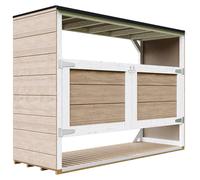 Refugio para contenedores de basura de 3x240L con puerta – Cubierta para contenedores, caja para contenedores, caja de almacenamiento para jardín, armario para contenedores Timbela M982A-TERRA BROWN