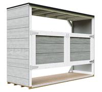 Refugio para contenedores de basura de 3x240L con puerta – Cubierta para contenedores, caja para contenedores, caja de almacenamiento para jardín, armario para contenedores Timbela M982A-TUNDRA GREY