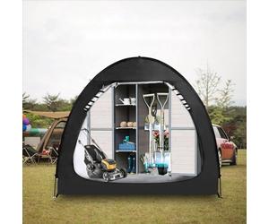 Refugio plegable para bicicletas, motocicletas y cortacéspedes – color plateado