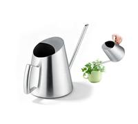 Regadera de Acero Inoxidable de 1,5 l para Plantas de Interior y Exterior, regadera metálica con Boquilla Larga, regadera de jardín para el hogar, el balcón, la Oficina y el invernad