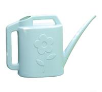 Regadera de gran capacidad de 4 litros con boquilla larga para un riego preciso, maceta ergonómica de plástico de doble mango para plantas de interior y exterior, polietileno grueso (4 L, verde pino)