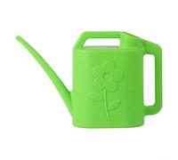 Regadera de gran capacidad de 4 litros con boquilla larga para un riego preciso, maceta ergonómica de plástico de doble mango para plantas de interior y exterior, polietileno grueso (4 L, verde claro)