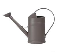 Regadera de jardín con cabeza de acero inoxidable, boquilla larga de 1.8 L para plantas de interior y exterior, herramienta de jarra de riego de resina (marrón)
