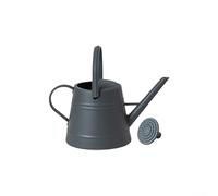 Regadera de jardín de 3.8 L de plástico PP para horticultura con boquilla de cabeza de rosa desmontable, mango ergonómico, boquilla larga, maceta de interior, patio, jardín, herramienta (gris oscuro)