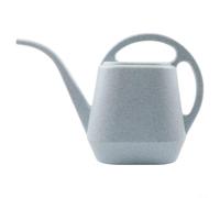 Regadera de jardín de plástico de 2 litros de largo, riego de plantas de interior y exterior, mango ergonómico para balcón, plantas en maceta, cestas colgantes, camas de verduras (gris)