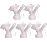 Regadera de riego superior, mini boquillas para regadera: juego de 5 unidades para botellas, plantas, flores, plantas de interior. Accesorio rociador para riego de jardín, color beige