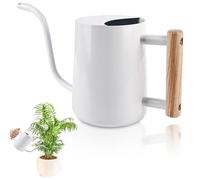 Regadera para Plantas de Interior, Regaderas Pequeñas Modernas para Plantas de Riego al Aire Libre, Regadera Larga para Plantas de Jardín, Regadera para Bonsai, Flores Pequeña (Blanca)