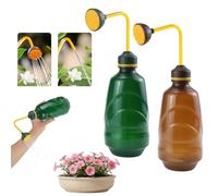Regadera pequeña 2 en 1 con alcachofa de bola, pulverizador de 450 ml para riego preciso de plantas sensibles, bonsái y cultivo, con cabezal de riego de 360° y peso de la manguera, ideal para plantas