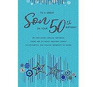 Regal Publishing Modern Milestone C80769 - Tarjeta de cumpleaños para hijo 50, 9 x 6 pulgadas