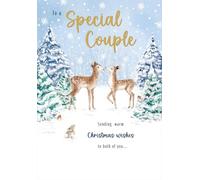 Regal Publishing Tarjeta de Navidad para una pareja especial 2 ciervos - 9 x 6 pulgadas