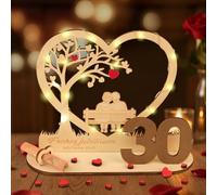 Regalo de dinero para boda, regalo de madera para 30 años de boda de perlas de boda, decoración de madera, regalo de aniversario de boda para regalos, idea de regalo para el 30 aniversario de boda