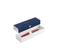 regalo grabado - Bolígrafo Waterman Personalizado | Grabado Imborrable | Mecanismo de Botón Silencioso | Ideal para Cumpleaños, Profesor, Padrino | Acero Inoxidable (Rojo)