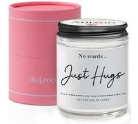 Regalos de condolencias y luto - Vela de cera de soja natural de 7 onzas con aroma a lavanda "No Words, Just Hugs"