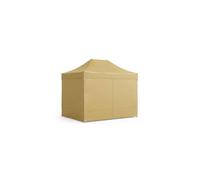 Regalos Miguel - Carpa Plegable 3x2 Eco Con 4 Paredes, 4 Contrapesos, 1 Bolsa de Transporte y 4 Piquetas de anclaje - Crema - Impermeable - Cenador ideal para Camping, Eventos, Jardín, Playa beige