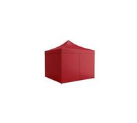 Regalos Miguel - Carpa Plegable 3x3 Eco Con 4 Paredes, 4 Contrapesos, 1 Bolsa de Transporte y 4 Piquetas de anclaje - Rojo - Impermeable - Cenador ideal para Camping, Eventos, Jardín, Playa red