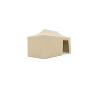Regalos Miguel - Carpa Plegable 3x6 Master Con 4 Paredes, 4 Contrapesos, 1 Bolsa de Transporte y 4 Piquetas de anclaje - Crema - Impermeable - Cenador ideal para Camping, Eventos, Jardín, Playa beige