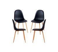 Regalos Miguel - Packs Sillas Comedor - Pack 4 Sillas Teok Polipiel - Negro black