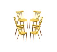 Regalos Miguel - Packs Sillas Comedor - Pack 6 Sillas Leka - Beige Amarillo