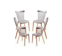 Regalos Miguel - Packs Sillas Comedor - Pack 6 Sillas Leka - Beige Gris