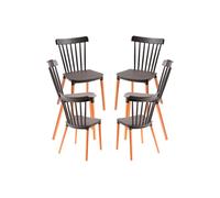 Regalos Miguel - Packs Sillas Comedor - Pack 6 Sillas Leka - Beige Gris oscuro
