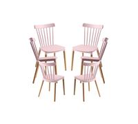 Regalos Miguel - Packs Sillas Comedor - Pack 6 Sillas Leka - Beige Rosa