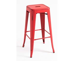 Regalos Miguel - Packs Taburetes Altos - Pack 6 Taburetes Torix Vintage 73 cm - Rojo vintage red