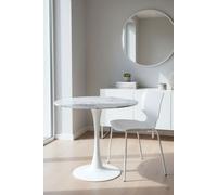 Regalos Miguel - Estilo Nórdico - Mesa Kolio 80 cm Mármol - Blanco