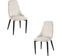 RegalosMiguel Pack 2 Sillas Kan Terciopelo - Beige