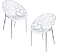 Regalos Miguel - Packs Sillas Jardín - Pack 2 Sillas Nido - Blanco