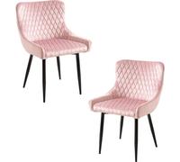 RegalosMiguel Pack 2 Sillas Sanda Terciopelo - Rosa