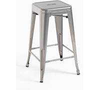 RegalosMiguel Pack 2 Taburetes Torix Bajos 65 cm - Gris metalizado