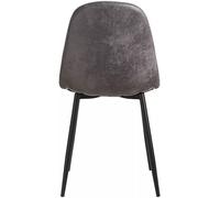 RegalosMiguel Pack 4 Sillas Black Teok Polipiel - Gris oscuro Vint