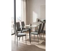 RegalosMiguel Pack 4 Sillas Lauter Polipiel - Gris claro