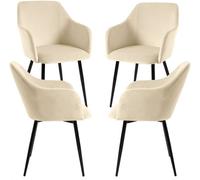 RegalosMiguel Pack 4 Sillas Puan Terciopelo - Beige