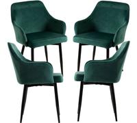 RegalosMiguel Pack 4 Sillas Puan Terciopelo - Verde