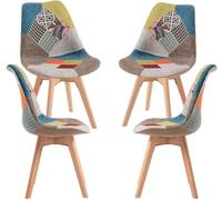 Regalos Miguel - Packs Sillas Comedor - Pack 4 Sillas Synk Patchwork - Patchwork colores multicolor