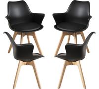 RegalosMiguel Pack 4 Sillones Synk - Negro