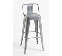 RegalosMiguel Pack 4 Taburetes Torix Respaldo 100 cm - Gris metalizado