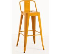 Regalos Miguel – Pack 4 Taburetes Altos Torix Respaldo 100 cm – Naranja Azafrán