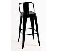 Regalos Miguel – Pack 4 Taburetes Altos Torix Respaldo 100 cm – Negro