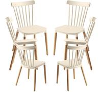 Regalos Miguel – Pack de 6 sillas de comedor Leka – Beige