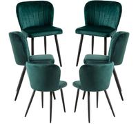 RegalosMiguel Pack 6 Sillas Luk Terciopelo - Verde