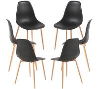 RegalosMiguel Pack 6 Sillas Mykle - Negro