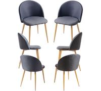 Regalos Miguel – Pack de 6 sillas Vint – Tela gris claro