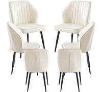 Regalos Miguel - Packs Sillas Comedor - Pack 6 Sillas Wenye - Beige White