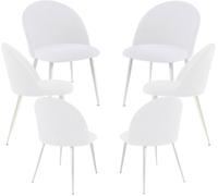 RegalosMiguel Pack 6 Sillas White Vint Tela - Blanco