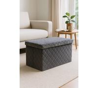 RegalosMiguel Puff Almacenaje Dico 76 cm Terciopelo - Gris