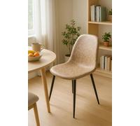 RegalosMiguel Silla Black Teok Polipiel Vintage - Beige Vintage