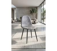 Regalos Miguel - Silla Black Teok Polipiel Vintage - Gris Claro