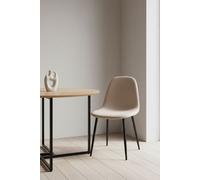 RegalosMiguel Silla Black Teok Tela - Beige